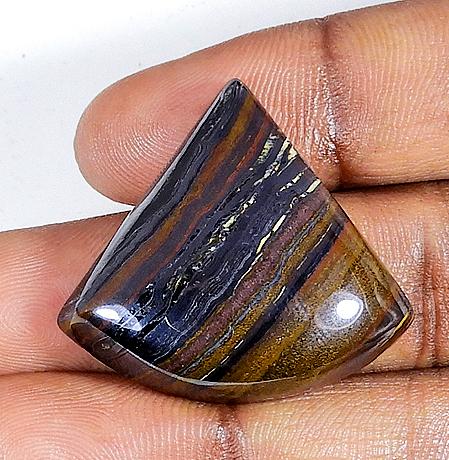 

61Cts. Natural Iron Tiger Fancy Cabochon Loose Gemstone 31X29X09MM DD-66