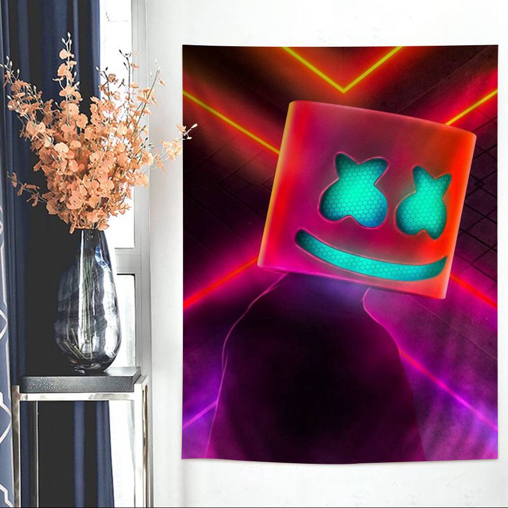 DJ MMarshmello Cartoon Tapestry Wall Hanging Decoration Household Home Decor