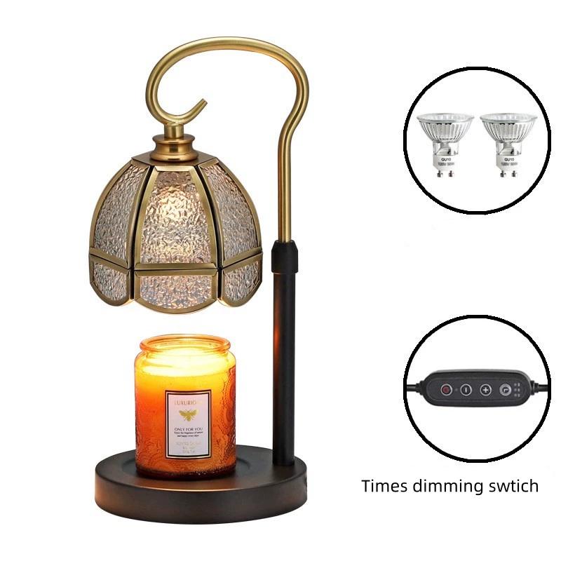 Electric Candle Warmer Lamp House Warming Gifts New Home Decoration Desk Lamp Wax Melting Lamp Colour Glass Candle Lamp