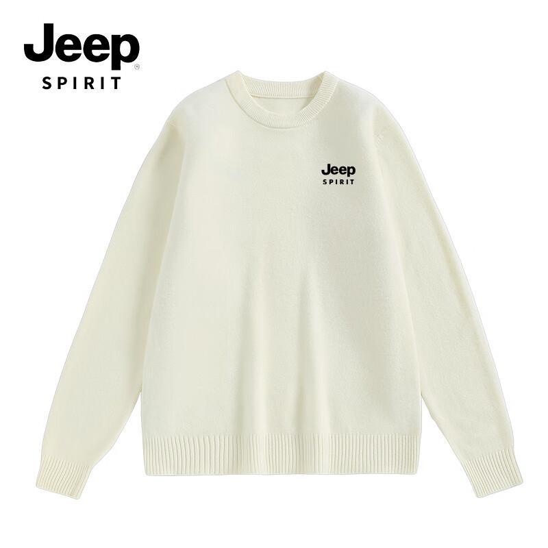 

JEEP SPIRIT Men s Winter Heavyweight Round Neck Wool Blend Sweater L