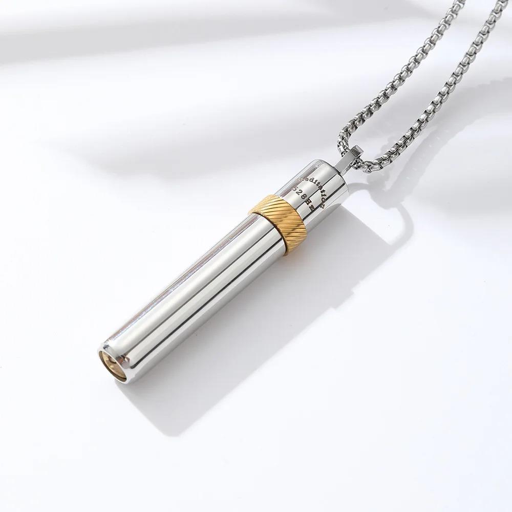 Stainless Steel Breathing Resistance Whistle Necklace Yoga Meditation Necklace  Female Lady Girl