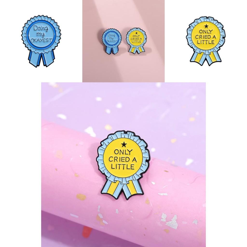 Elegant Cartoon Motivational Medal Brooch Geometric Pin For Celebrations And Special Occasions