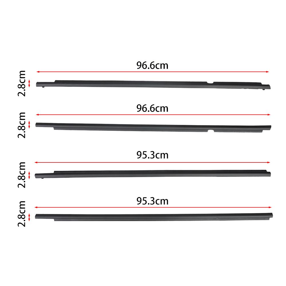 7573012300 7571002210 4Pcs Window Weatherstrip Rear Door Moulding Trim Seal Belt Sealing Strips For Toyota Corolla 2009-2012