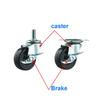 2/4Pcs Furniture Casters 1.5-2Inch Rubber Rotating Wheels with Brake Universal Silent Casters for Home And Office Furniture