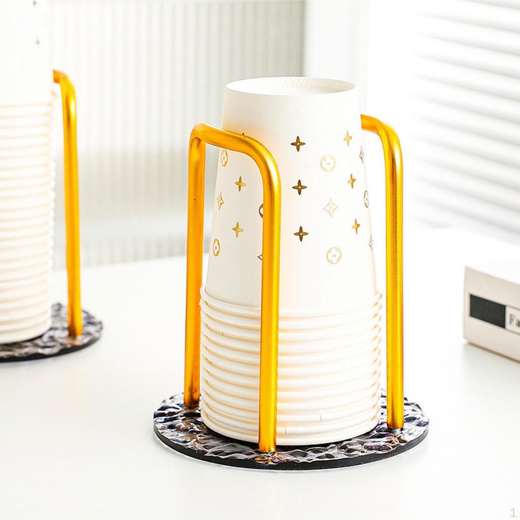 Disposable Cup Holder Coffee Dispenser Storage Organizer and Lid for Restaurant