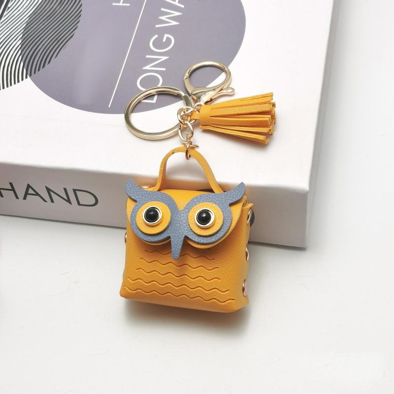 Cute Key Bag Owl Coin Purse Mini School Bag Car Key Chain Pendant Lady Wallet Leather Coin Purses Coin Purse Keychain