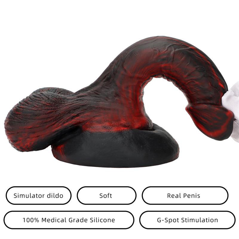 Female Masturbation Device Mixed Color Simulation Big Sucker Dildo Fake Penis Backyard Anal Plug Expansion Anus