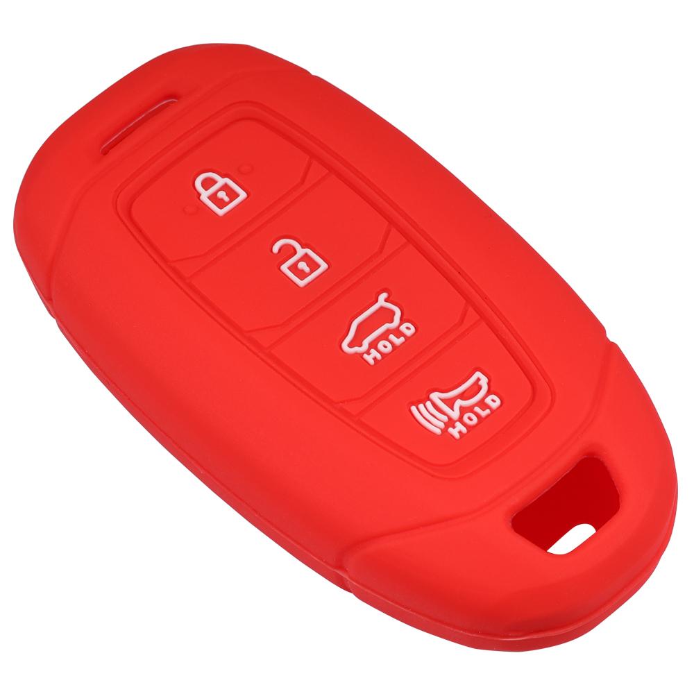 Sleutelhangerhoes Siliconen Beschermhoes voor 2018 2019 2020 2021 Hyundai Venue Kona Santa Fe Veloster Palisade Elantra GT Keyless