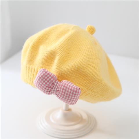 Children's Beret Baby Girl Outdoor Hat Spring Autumn Korean Style Fashionable Breathable Warmth Windproof Knitted Wool Painter's