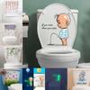Self-adhesive Toilet Decals Easy to Scrub Bowl Lid Art Mural Children Pee Sticker  Children's Room