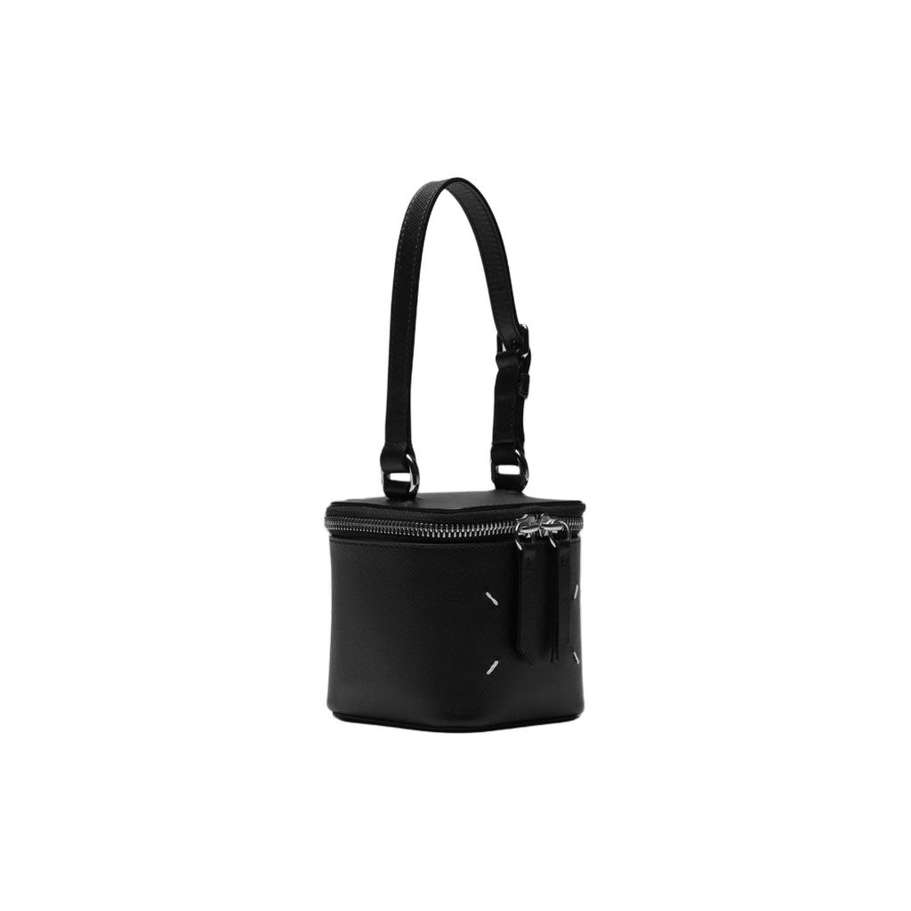 Maison Margiela Solid Color Zipper Closure Box Bag Mini Women Handbags Black SA2VL0012P6799T8013
