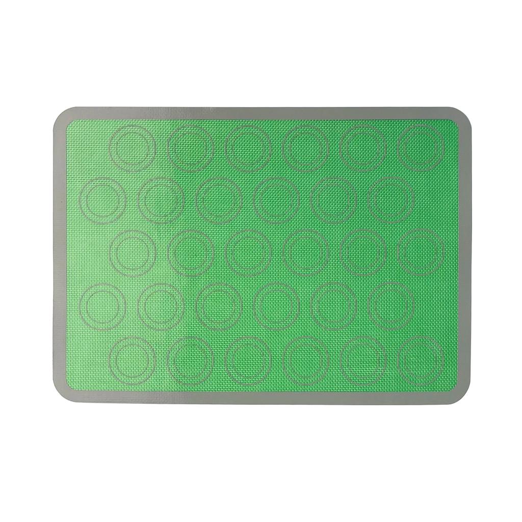 1PC Silicone Baking Mat for Oven, Reusable Non Stick Cookie Sheet Liner For Macaroons, Pizza, Toaster, Bread Making, Green Pink