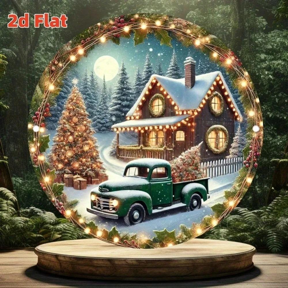 Vintage Round Metal Tin Sign Wall Art For Bar Cafe Home Decor