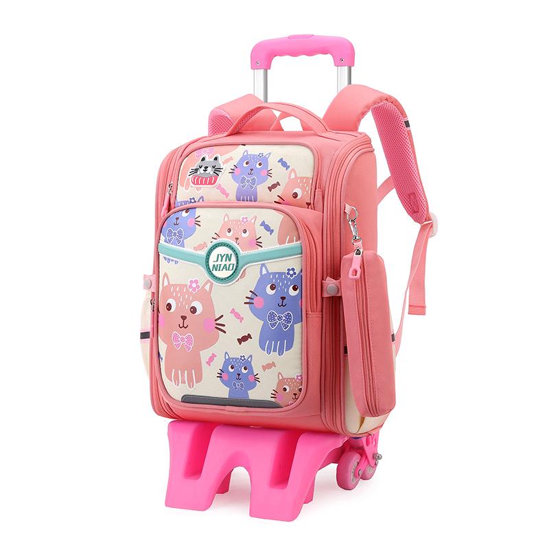 Sacs à dos à roulettes légers pour les classes de CM1-6ème: Sacs à dos détachables à double usage pour garçons et filles