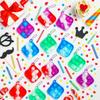 Pop Squeeze Set Fidget Decompression Stress Bubble Washable Christmas Night Halloween [KOREWA] Giveaway/PresentPush 24-Piece (Random Colors) Toy,