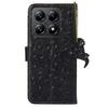 For Xiaomi 14T Pro Case RFID Blocking Genuine Cow Leather Phone Case Ostrich Texture