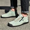 Autumn/Winter Men's Martin Boots, Mid- and Low-Top Casual Ankle Boots, British Style, Versatile Men's Casual Shoes with Side Zippers