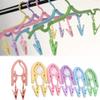 Multi Functional Travel Folding Clothes Hangers Portable Plastic Drying Rack for Business Trips Household Wardrobe Organziers