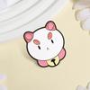Xiaomi Cute Anime Dog Cat With Bell Pink Ears Enamel Pin Fantasy Animation Inspired Cat Humor Expression Brooch Bag Badge Jewelry Gifts