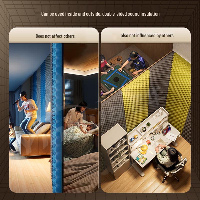 Flame-Retardant Self-Adhesive Soundproofing Panel - Noise Reduction & Absorption 