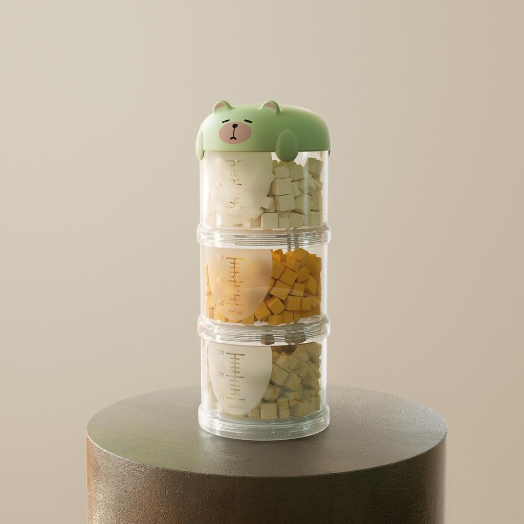 Dog Container - Airtight 3-Layer Pet Food Storage Jar, Leak-Proof & -Resistant Design