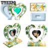 DIY Epoxy Resin Molds Kit Hollowed-out Heart-shaped Photo Frame Molds with Colorful Bead Chains Home Decoration Display Stand Silicone Molds