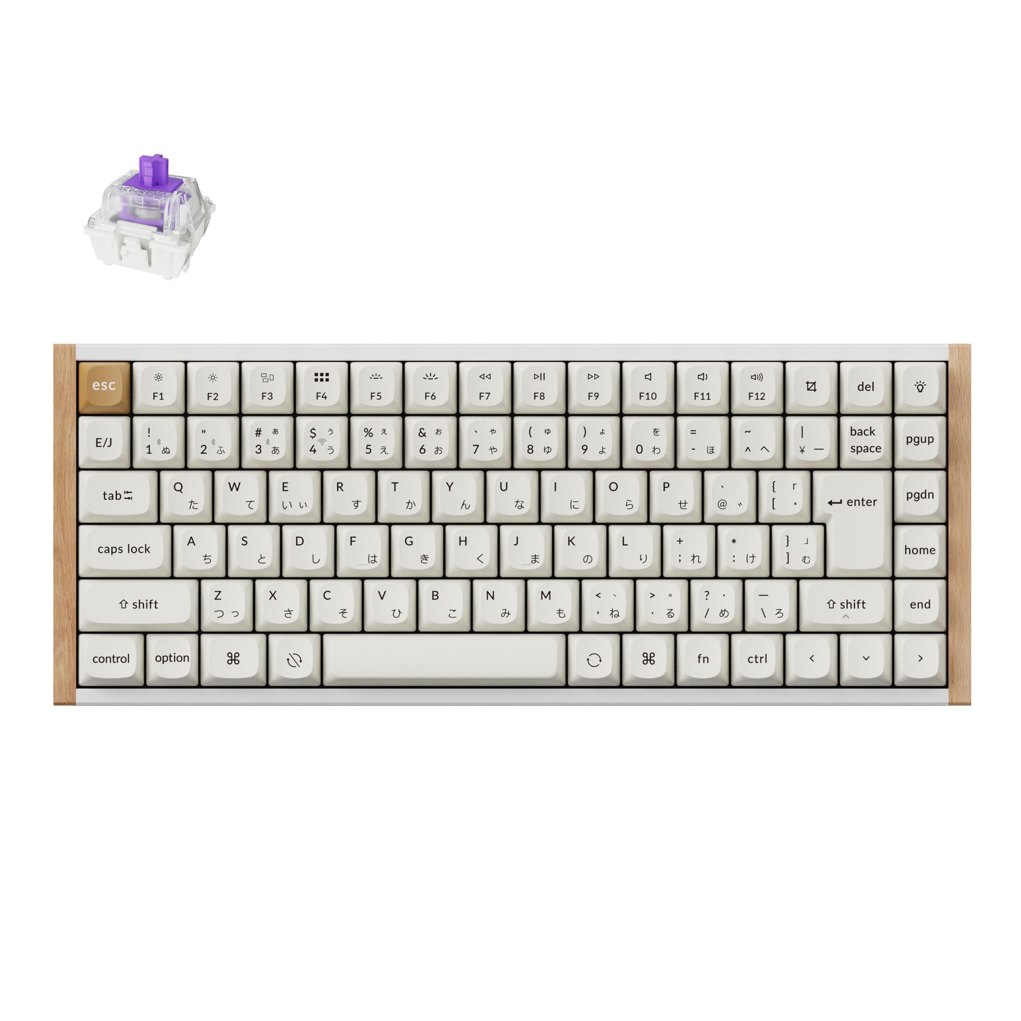 

K2 HE Rapid Trigger Wireless Custom Hall Effect Gateron Double Rail Magnetic Bluetooth QMK Aluminum Wood JIS RGB Mac Windows Linux Compatible білий