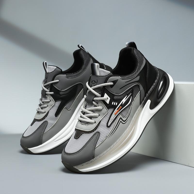 New Spring Autumn Men's Breathable Mesh Sports Shoes Dad Shoes for Man Korean Style Lightweight Casual Shoes Soft Bottom Running