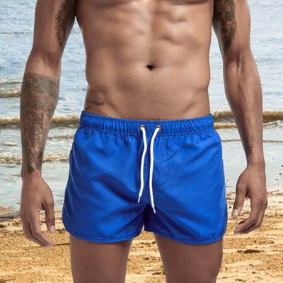 Men Shorts Lightweight Breathable Athletic Elastic Waist Casual Ultra-Short Solid Color Shorts Beach