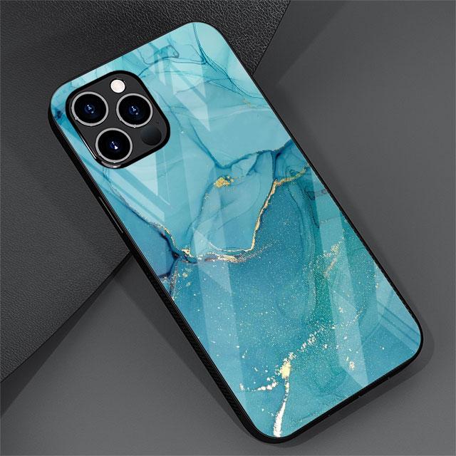 Tvrzené sklo s mramorovým vzorem pro Apple iPhone 13 Pro 11 14 12 7 8 Plus SE 2022 XR X XS Max 6 6S