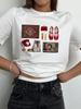Women's New 2026 Summer Casual T-Shirts Minimalist Fun Design Niche Loose Versatile 100% Cotton Printed Short-Sleeve Trendy Tee