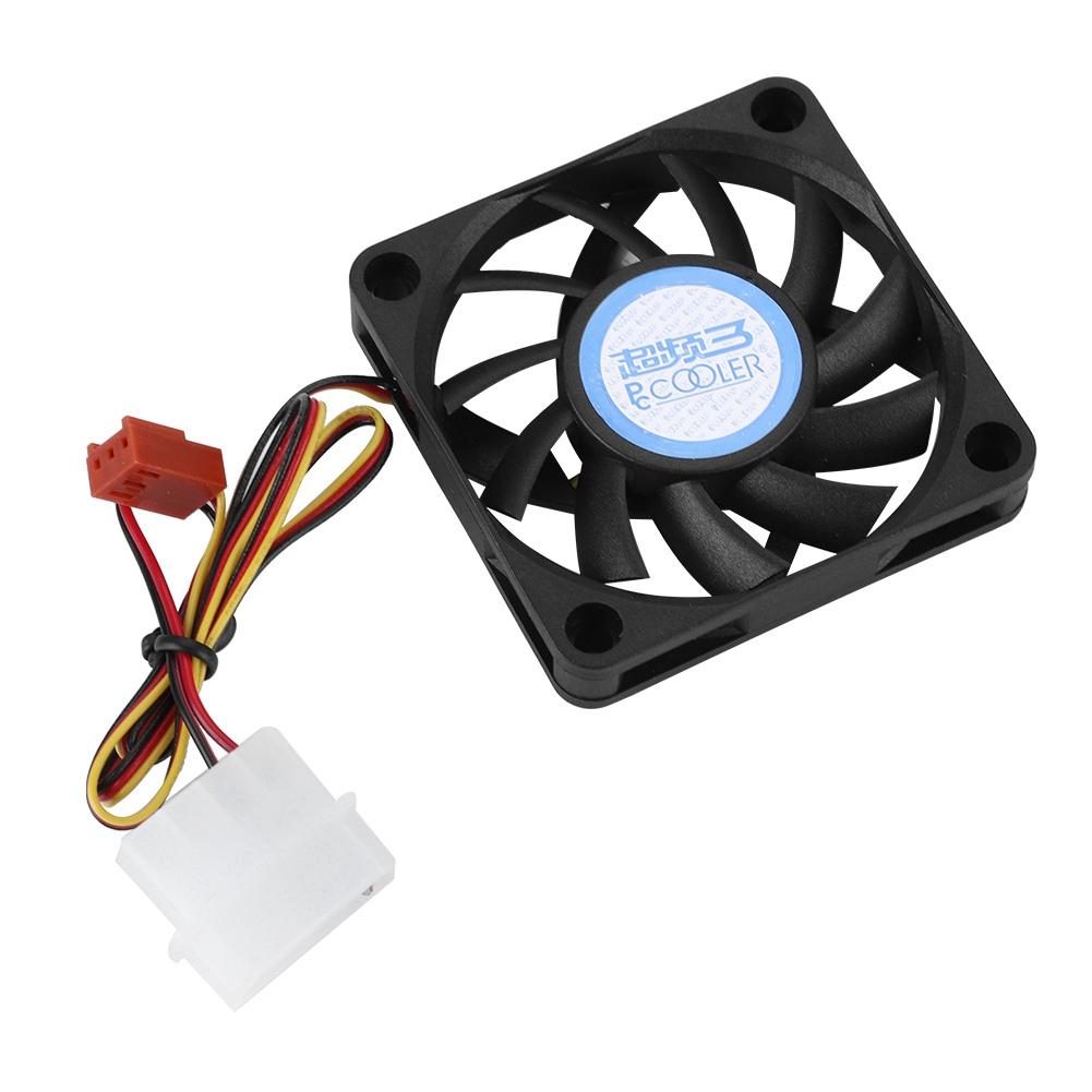 4Pin 3Pin DC12V 6CM High Quality Mute CPU Heatsink Cooling Fan with 11 Blades
