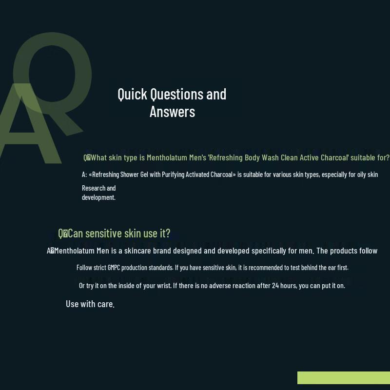 MENTHOLATUM Men's Active Charcoal Shower Gel