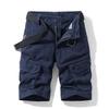Men Summer Brand Solid Casual Classic Cargo Shorts Men Fashion Cotton Multi-pocket Shorts Men Outwear Breathable Shorts No Belt