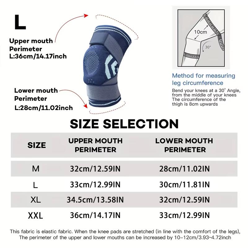 Unisex Double Strap Sports Knee Brace Breathable With Silicone Pads And Spring Support Strips For Cycling