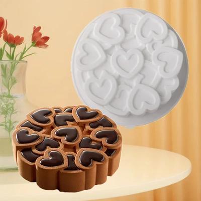 Heart Cake Silicone Mold Mousse Cake 3D Pastry Tools Valentine's Day Chocolate Bakeware Pan Mold Kitchen Dessert Making Tools