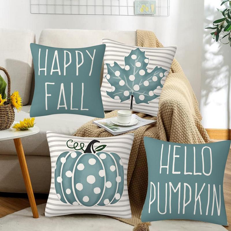 

Fall Throw Pillow Covers Set Of 4 Decorations Throw Pillow Covers 18x18inch Thanksgiving Decorative Throw Fall Thanksgiving