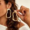 Personalized Metal Irregular Geometric Hollow Earrings, Simple Temperament Cold Wind Earrings
