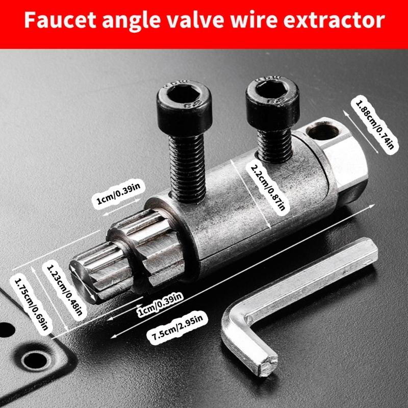 Pipe Bolt Removal Tool Lightweight and Efficient Broken Faucet Stripped Screw Extractor for 1/2Inch and 3/4Inch Size