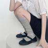1 Paar Vier-Jahreszeiten-Stapel-Socken Damen Unifarben Stapelbare Socken Beinbekleidung Atmungsaktiv Langer Stil Kniehohe Socken