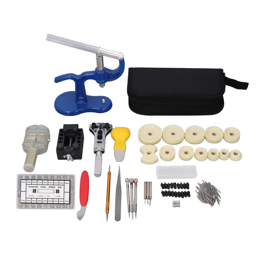 517pcs Watch Repair Kit Watch Case Opener Spring Bar Tools Battery Replacement Tool Kit Watch Band