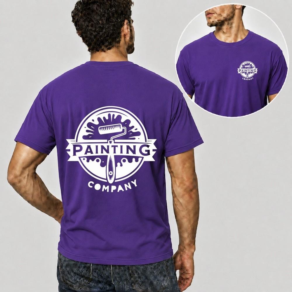 Unisexs Personalised Work T Shirt Custom Trade Company Logo Painter Decorator Gift