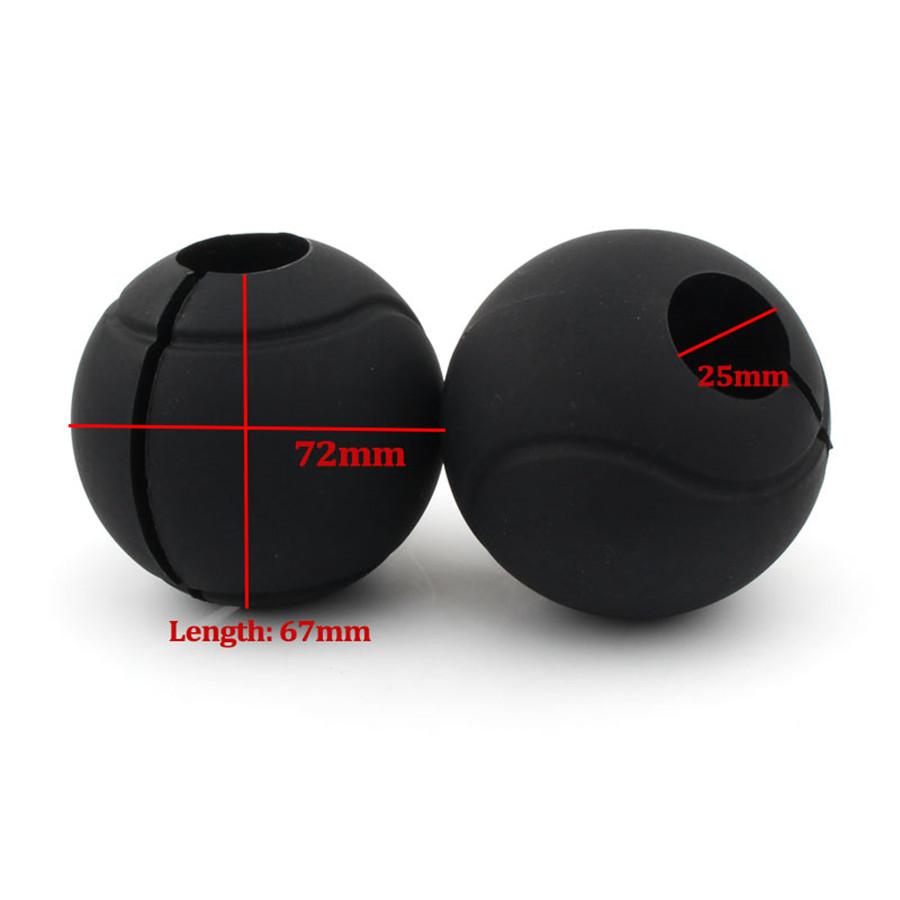 2PCS 24-32mm Motorcycle Bumper Guard Blocks Anti-drop Protector Black Rubber