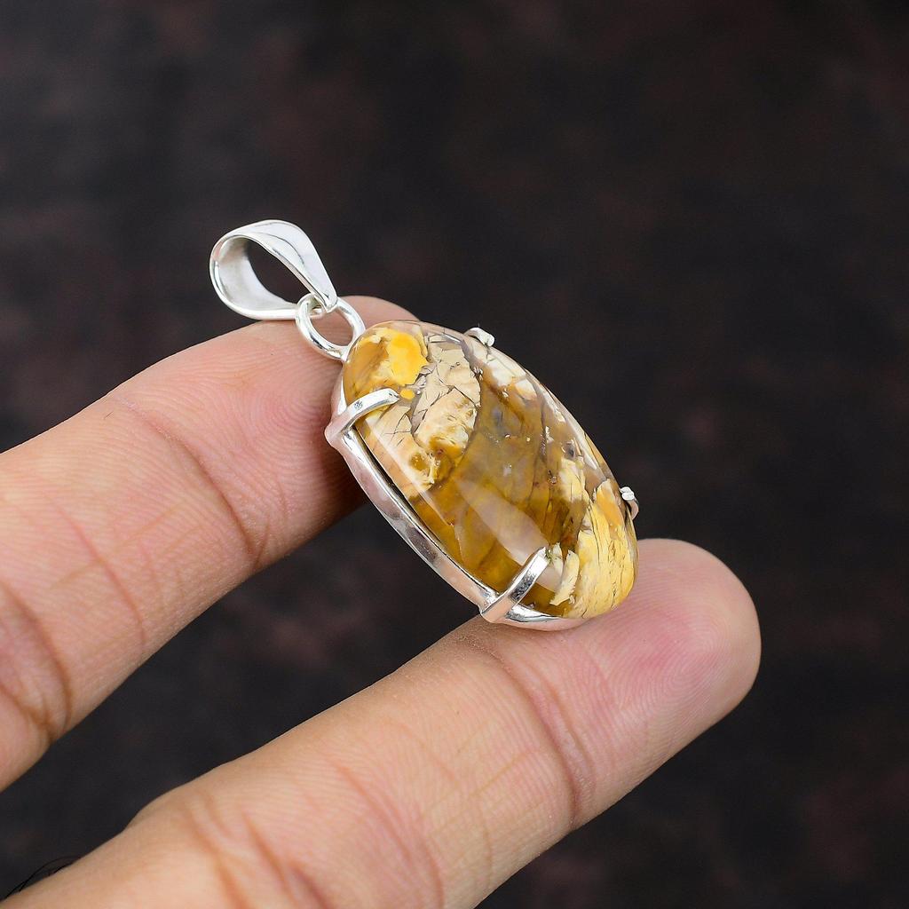 Brecciated Mookaite Pendant 925 Sterling Silver Pendant Handmade Dainty Pendant Top Quality Gemstone Jewelry Gift For Mother Antique Jewelry