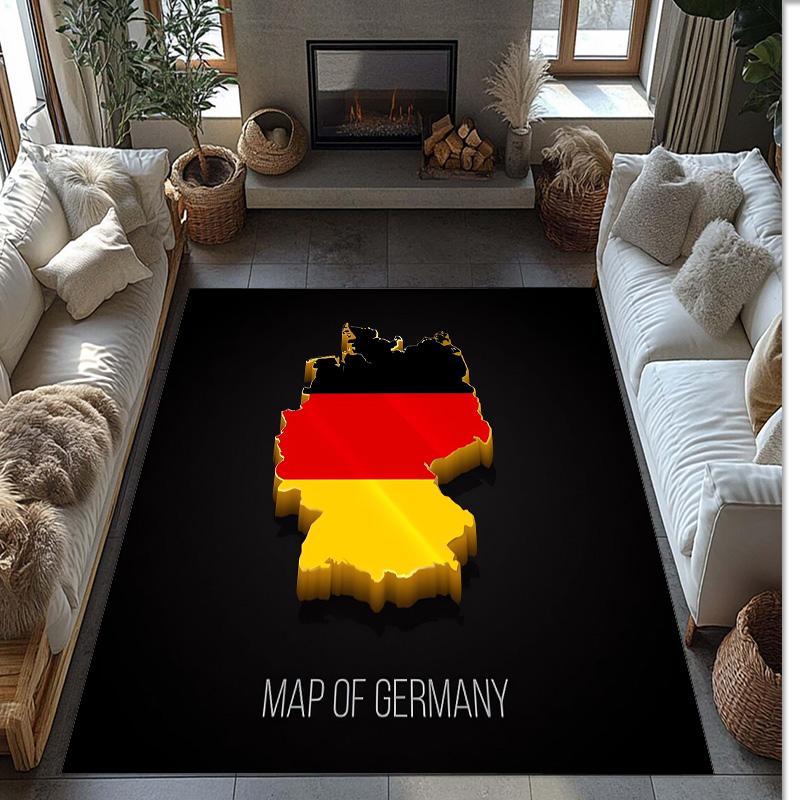 Germany national football team Printed Flannel Area Rug Non Slip Soft Polyester Floor Carpet Indoor Decor Mat for Bedroom Living Room Sofa