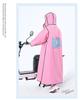 Unisex Stormproof Cycling & Hiking Rain Cape with Double Hood Brim - One-Piece Design