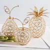 Fruit Statue Art Crafts ,Handmade Shiny Rhinestone Figurines for Entrance Hotel Desktop Wedding