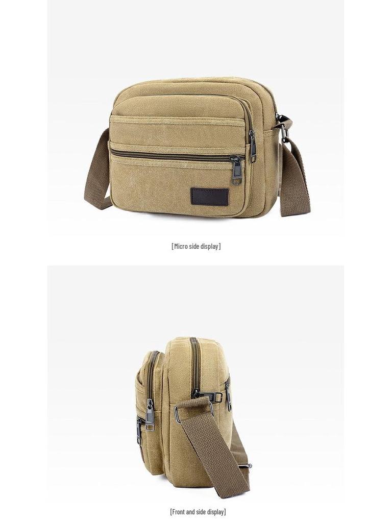 Durable Canvas Multifunctional Electrician Tool Bag - Large Single Shoulder Repair Bag