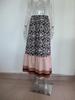 2024 Summer Women's European & American Loose Patchwork Print Maxi Skirt