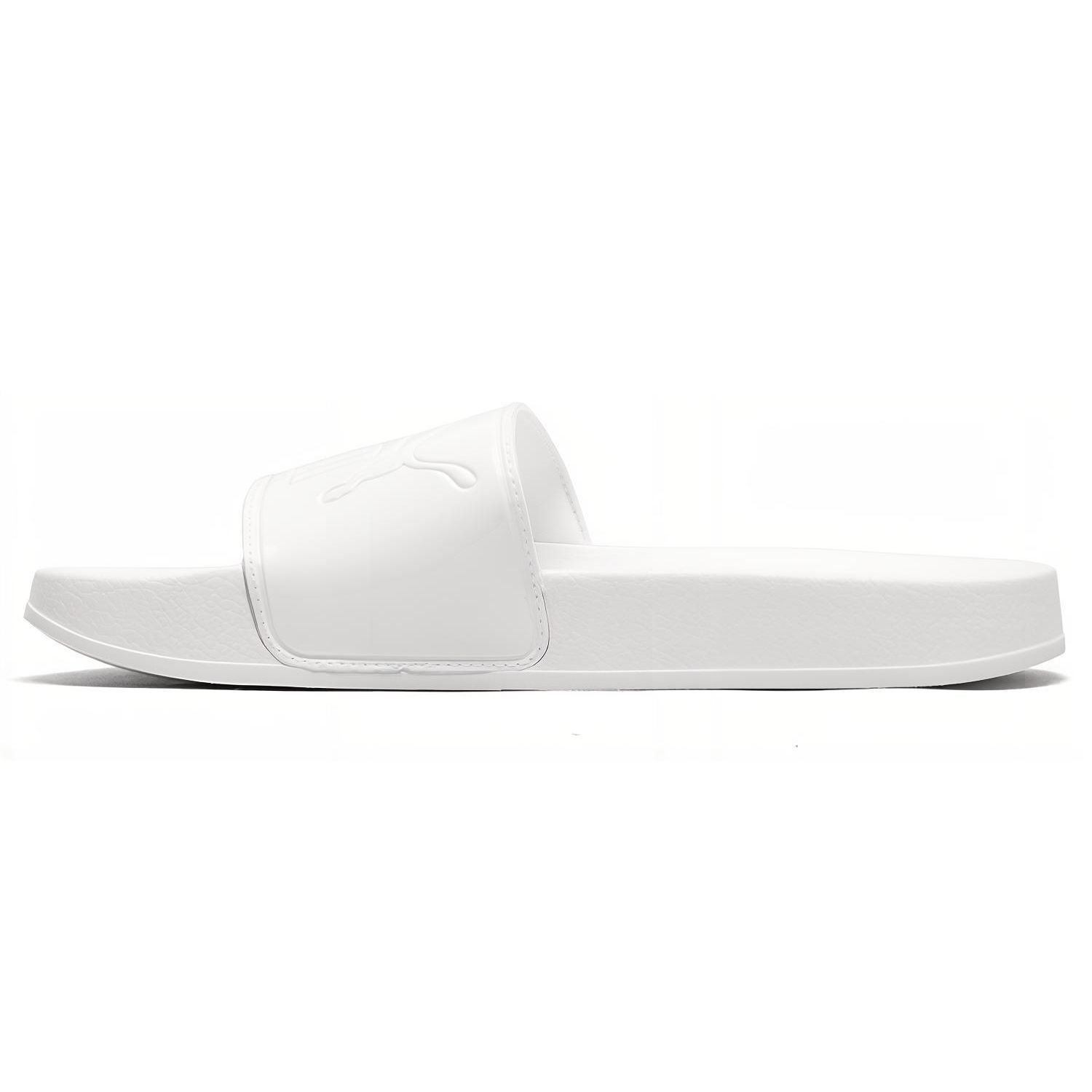 

Puma Leadcat Series Patent Soft Sole EVA Slide Sandals Women Footwear White 367282-02 37